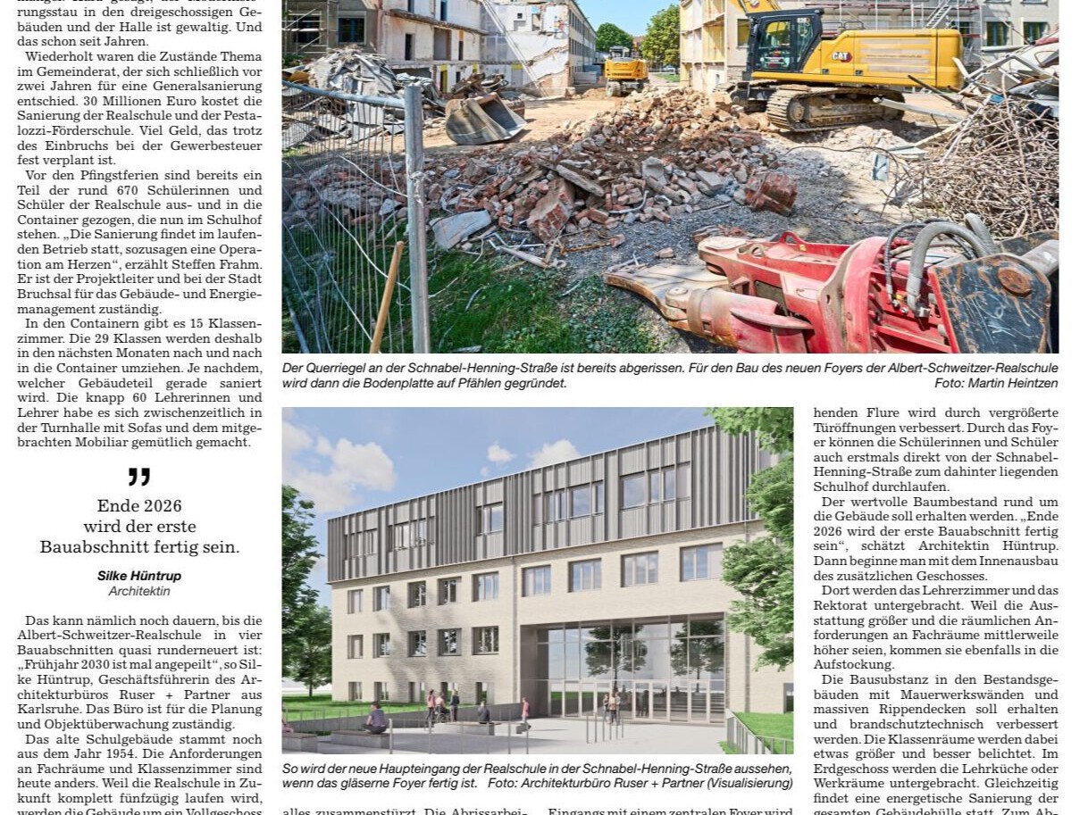 mmer wieder Container-Unterrricht bis 2030